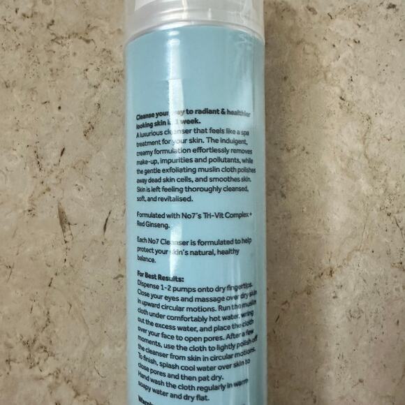 No7 Radiant Results Revitalising Hot Cloth Cleanser 6.7 fl oz 200 ml NO CLOTH - Picture 8 of 8